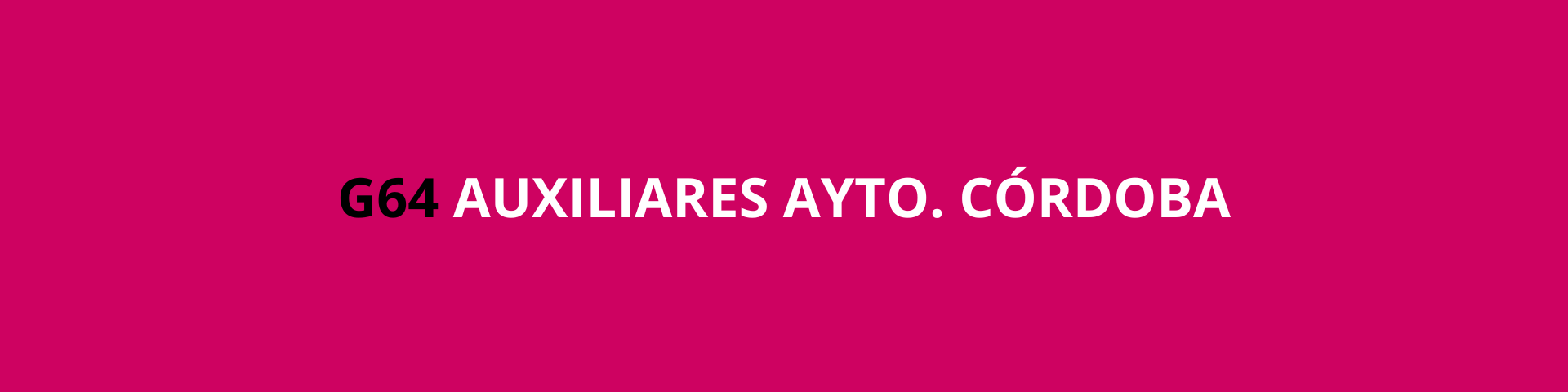 G64 AUXILIARES AYTO. CÓRDOBA