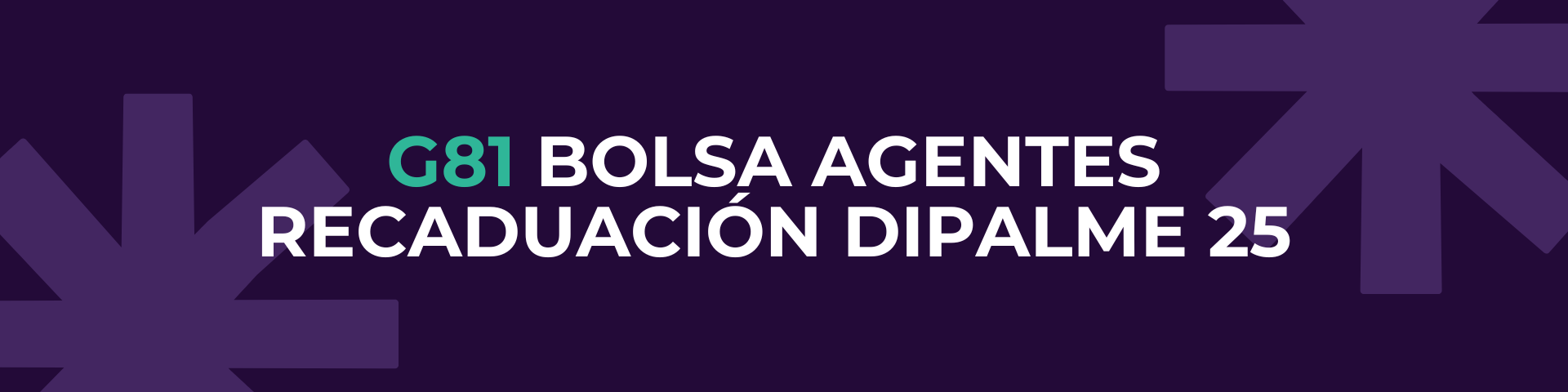 G81 BOLSA AGENTES RECAUDACIÓN DIPALME 25
